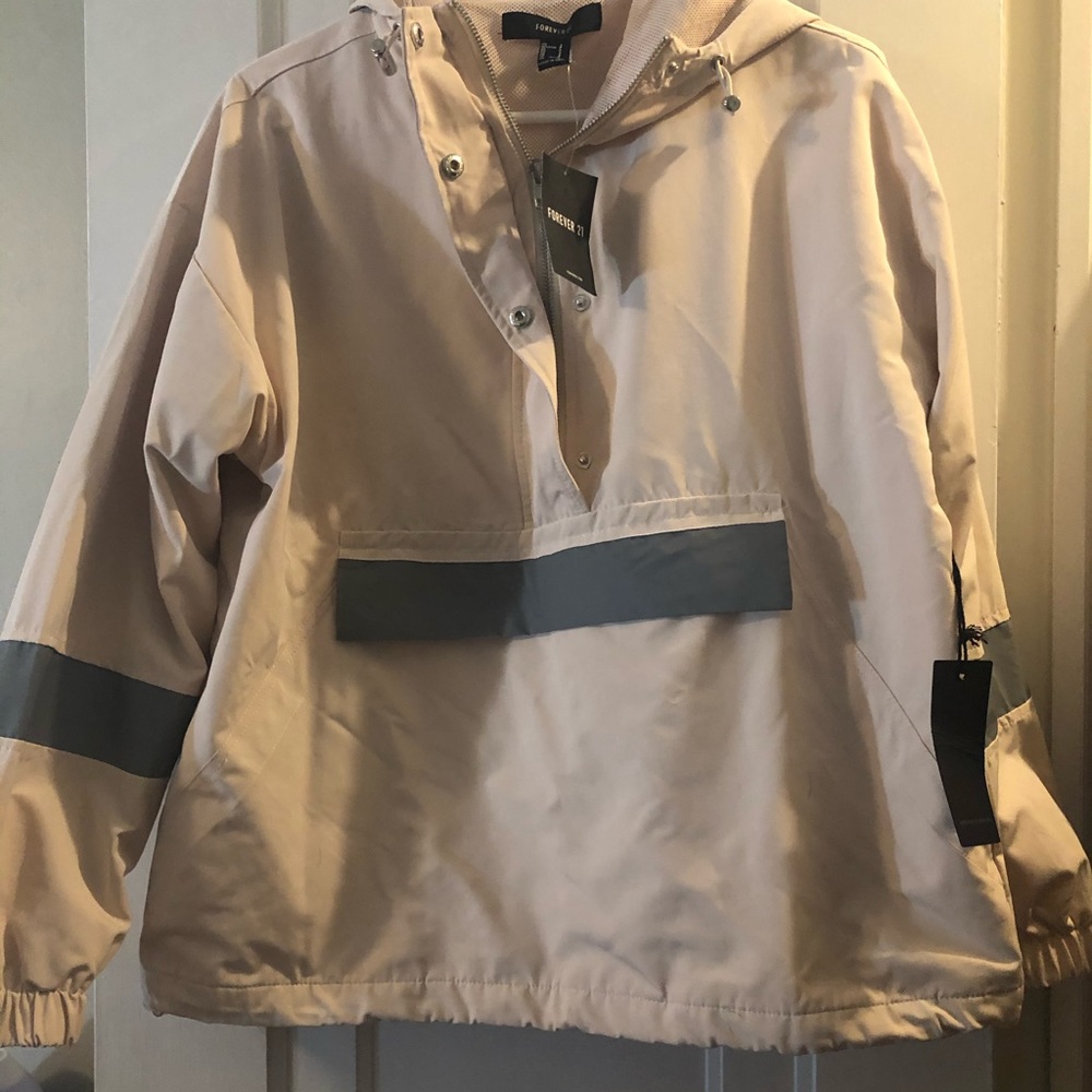 forever 21 pullover pink rain jacket